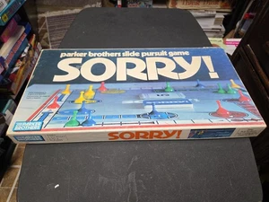 VTG 1970 1972 Sorry! Board Game, Parker Brothers Slide Pursuit Game - Complete! - Picture 1 of 5