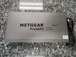 Netgear Plus 16 Port Switch JGS516PE - Picture 1 of 9