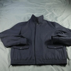 A.P.C. Wool Bomber Jacket Mens Extra Large Blue Coat Lana Winter Warm - Picture 1 of 15