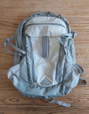 The North Face Surge Flex Vent Gray White Laptop Backpack Padded Pockets TNF - Image 1 of 4
