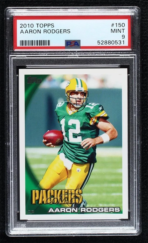 2010 Topps Aaron Rodgers #150 PSA 9 MINT - Image 1 of 2