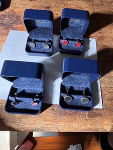 Fortunoff Sterling Silber Manschettenknöpfe rund Weihnachtsgeschenk - Bild 1 von 7