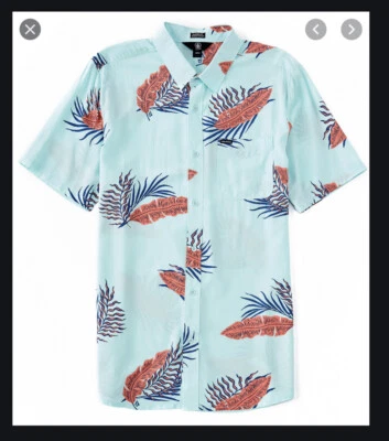 NWT Volcom Classic Fit Short Sleeve Button Down Bermuda Shirt  - Image 1 of 3