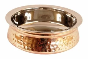 Pure Copper Steel Food Serving Bowl Hammered Tableware & Kitchenware 300 ml - Picture 1 of 4