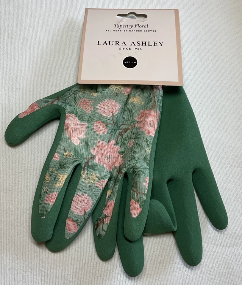 Guantes Laura Ashley Todo Clima Jardín TAPIZ FLORAL TALLA MEDIANA NUEVO EN PAQUETE Foto 1 de 2