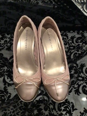 KAREN SCOTT Womens Quilted Antique Pink Espadrille Wedge Pumps : Size 9M UNWORN - Imagem 1 de 4