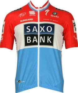 Sportful Saxobank Luxembourg Champion Cycling Jersey Bicycle Bike Shirt Men M - Picture 1 of 5