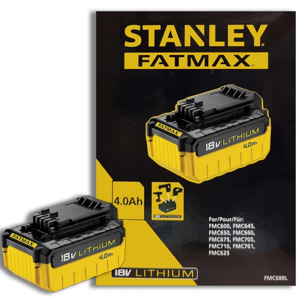 Stanley Fatmax Batteria Ricaricabile 18 V 4.0 Ah Ioni Di Litio FMC688L-XJ - Immagine 1 di 4