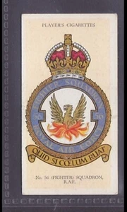 Insignias de la RAF - No. 56 Fighter Squadron - 80 + Años Tarjeta del Reino Unido # 34 - Imagen 1 de 2