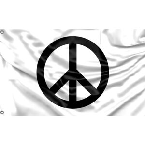 Traditional Peace Sign Flag Unique Design, 3x5 Ft / 90x150 cm size, EU Made