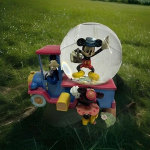 Disney Goofy Mail Truck Mickey Minnie Mouse Snowglobe Musical Minnies Yoo Hoo - Picture 1 of 15