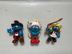 Smurf - Cowboys Cowgirl Red Indian Chief Squaw Smurfette Schleigh Peyo RARE