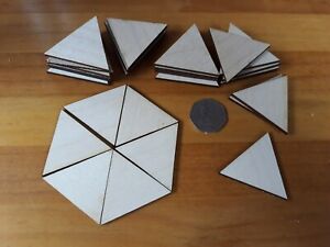 30x TRIANGLE Wooden Craft Shapes Wood DIY Decoration Plaque 