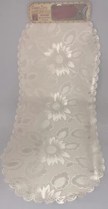 Vintage Classic Doily Collection American Crafts 36”X16” Läufer weiß Blumenmuster - Bild 1 von 3