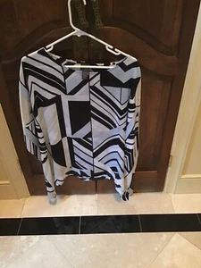  Chicos Travelers Multi Color Block Print Poncho S/M - Picture 1 of 3