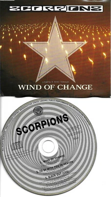 SCORPIONS Wind of Change 3TRX w/ BLACKOUT LIVE Europe CD Single 1990 USA seller - Image 1 of 2