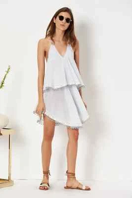 $138 NWT Tularosa Ellery Dress Dusty Blue Stripe Large ymy0422R - Image 1 of 3