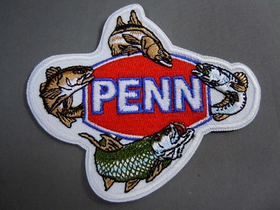 PENN REELS Fresh Water EMBROIDERED IRON-ON PATCH 3.5" x 2.25" - Image 1 of 2