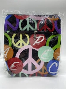 Fashion Print Messenger Cross-body Purse Hipster Shopping Shoulder Bag Peace - Picture 1 of 5