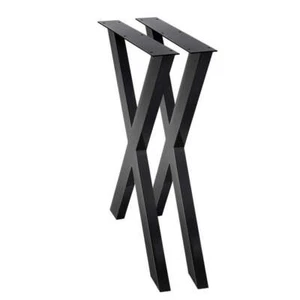 2x Metal Legs w/ Coffee Dining Table Steel Industrial Vintage Bench X Shape 7... - Picture 1 of 7