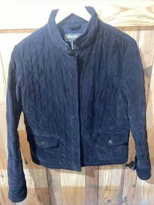 Chaqueta de pana acolchada 100 % algodón Eddie Bauer para mujer talla grande cuello falso Foto 1 de 4