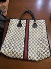 Vintage Gucci Tote Bag Sherry Line GG Logo women's bag