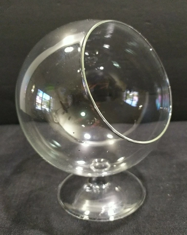 Terrario/linterna/exhibición redonda con patas de vidrio transparente Foto 1 de 4