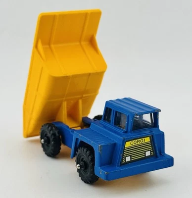 Vintage 1976 Corgi Juniors Blue/Yellow Dumper Truck Plastic Tipper Diecast Cab - Image 1 of 4