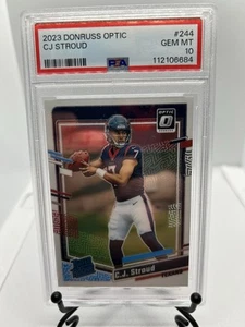 2023 Donruss Optic Rated Rookie CJ Stroud #244 PSA 10 - Picture 1 of 2