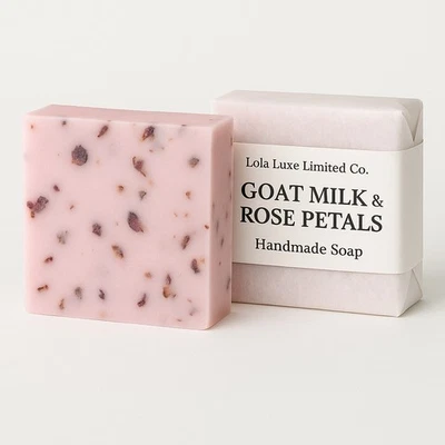 Rose Scented Handmade Soap Bars – Great Savings starting at $4.50, BIG 6oz Bars! - Image 1 of 3
