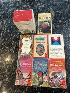 Lord of the Rings JRR Tolkien 1966 Ballantine Books Box Set + Tolkien Books RARE - Picture 1 of 24