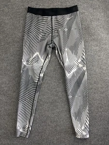 Nike Golf Dri-Fit Hose Herren Medium schwarz weiß abstrakter Druck sportliche Tight - Bild 1 von 8