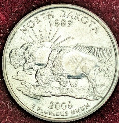 2006 D - North Dakota - State Quarter - Image 1 of 2