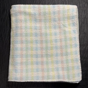 Vintage Pastell Baumwolle Baby Empfangsdecke etwa 2x3 Fuß - ohne Etikett - Bild 1 von 8