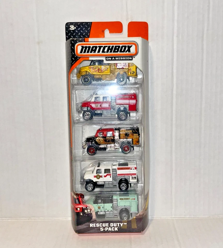 Matchbox 2007 Custom International WorkStar Brush Fire Truck Rescue 5-Pack - Image 1 of 4