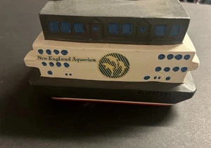 Vintage Piggy Bank NEW ENGLAND AQUARIUM - Made In Japan - Discovery - Ship Shape - Picture 1 of 5