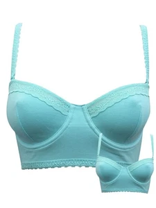 Sujetador Victoria's Secret Longline Multiway Correas Ajustables Algodón Contorno de Encaje - Imagen 1 de 12