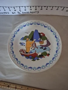 1 Vintage Figgjo ~ Torskefiske ~ Fisherman ~ 9-1/2" Plate ~ Norway ~ EUC - Picture 1 of 10