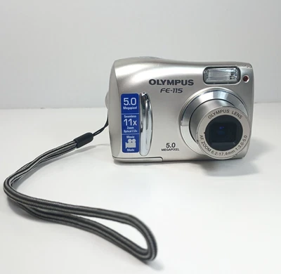 Olympus FE-110 5.0MP Compact Digital Camera Silver Tested - Image 1 of 4