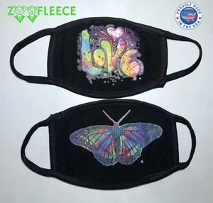 Butterfly Love Rainbow Colorful Butterflies Fun Face Mask Washable Adult Masks - Picture 1 of 13
