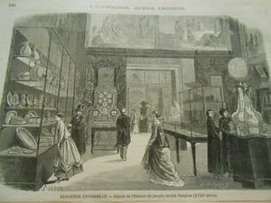 Gravure 1867 Expo Universelle Galerie de l'histoire du travail section Francais - Picture 1 of 1