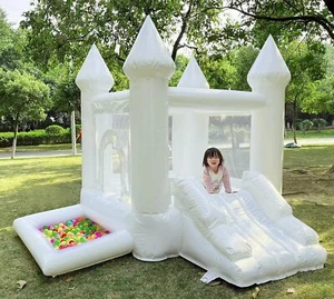 PVC Inflatable Bounce 8.58x8.58x7ft Jumping Castle, Easy to Set up - Picture 1 of 9