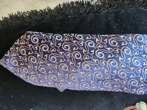 VALENTINO Black Gold 100% Silk NEW HIGHLY ELEGANT $140 TAG Tie - Picture 1 of 3
