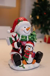 Pre-Lit Snowman Penguin Christmas Decor Xmas Holiday Gift Battery Operated - Picture 1 of 10