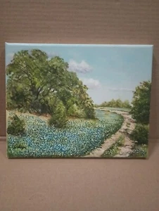 Beautiful Texas Bluebonnet Oil Painting 🎨 - Picture 1 of 4