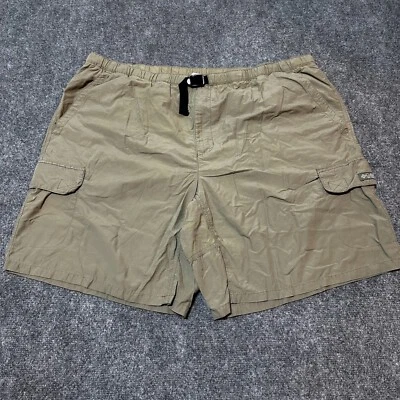 Columbia Shorts Mens Extra Large Taupe Cotton Blend Belted Lined Cargo Pockets - Image 1 of 4