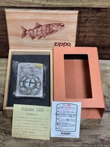 Zippo Lighter with Fishing Gear Super Rare Made in 1996 Unused from Japan NEW - Picture 1 of 10