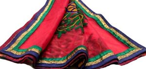 Dupatta Vintage Indian Embroidery Long Stole Shawl Woman Wedding Hijab LD4555