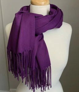 Bufanda Extra Grande Mantón Cachemira Envoltura Acogedora Suave Pashmina Púrpura Bufanda Regalo - Imagen 1 de 5