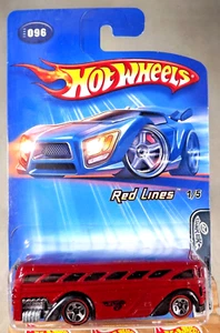 2005 Hot Wheels #96 Red Lines 1/5 SURFIN' S'COOL BUS Red w/RLChrome5Sp Malaysia - Picture 1 of 6